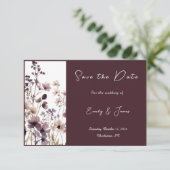 Red Blush Floral Wedding Elegant Romantic セーブザデート (スタンド正面)