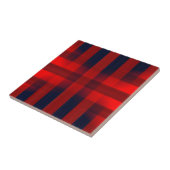 Red Bokeh Buffalo Plaid タイル (側面)