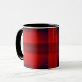 Red Bokeh Buffalo Plaid マグカップ (正面左)