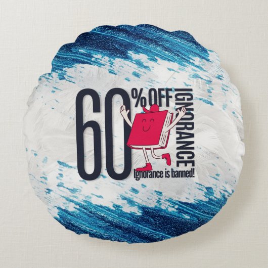 Red Book Character Ignorance Banned Round Pillow ラウンドクッション (正面)