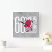 Red Book Character Ignorance is Banned Acrylic スクエア壁時計 (ホーム)