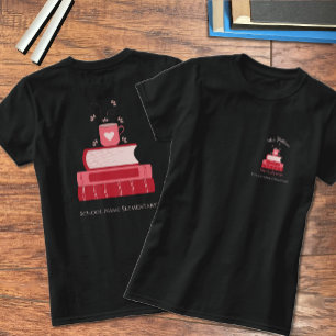 Red Books School Librarian T-Shirtの名前 Tシャツ
