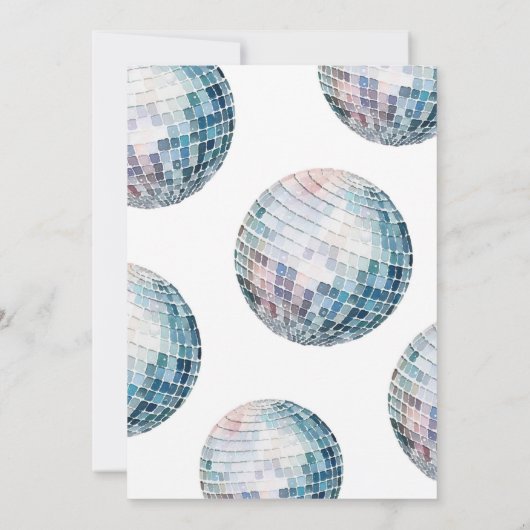 Red Boots and Bling Disco Christmas Bridal Shower 招待状 (裏面)