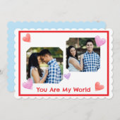 Red Border Scallop PHOTO Valentine's Day (正面/裏面)