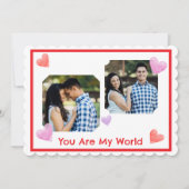 Red Border Scallop PHOTO Valentine's Day (正面)