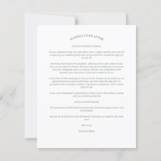 Red Botanical Initials Elegant Wreath Wedding Pic (裏面)