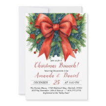 Red Bow Baby Shower Christmas Brunch