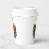 Red Bow Baby Shower Christmas Brunch 紙コップ (右)