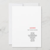 Red Bow Baby Shower - Editable Name, 5x7 招待状 (裏面)