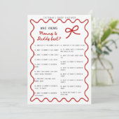 Red Bow Baby Shower - Editable Name, 5x7 Invitatio 招待状 (スタンド正面)