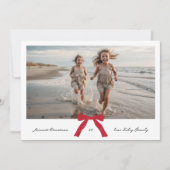 RED BOW BLACKインククリスマメリースト写真 シーズンカード (正面)