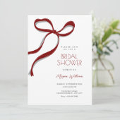 Red bow bridal shower 招待状 (スタンド正面)