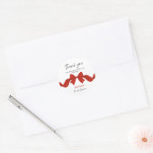 Red Bow Bridal Shower Thank You Favor Sticker ラウンドシール (封筒)