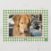 Red Bow Christmas Boxwood Wreath Photo シーズンカード (裏面)