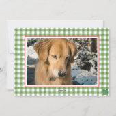 Red Bow Christmas Boxwood Wreath Photo シーズンカード (裏面)