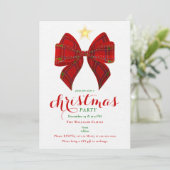 Red Bow Christmas Friendsmas Xmas Work Cocktail 招待状 (スタンド正面)