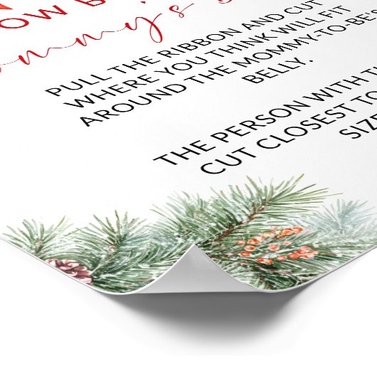 Red Bow Christmas How Big is Mommy's Belly Game ポスター (角)