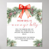 Red Bow Christmas How Big is Mommy's Belly Game ポスター (正面)