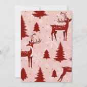 Red Bow Christmas Tree Merry Little Baby Shower 招待状 (裏面)