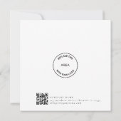 Red Bow Company QR logo Merry Christmas Square ノートカード (裏面)