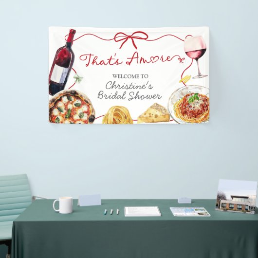 Red Bow Coquette Amore Large Banner Sign 横断幕 (トレードショー)