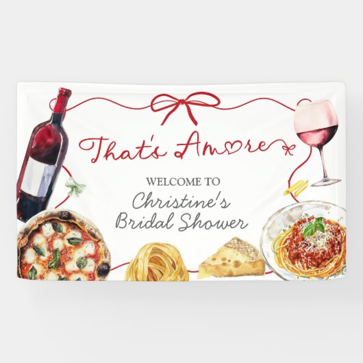 Red Bow Coquette Amore Large Banner Sign 横断幕 (横)