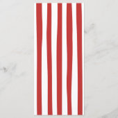 Red Bow Coquette Italian Bridal Shower Menu メニュー (裏面)