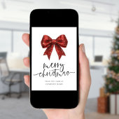 Red Bow Corporate QR logo Merry Christmas シーズンカード