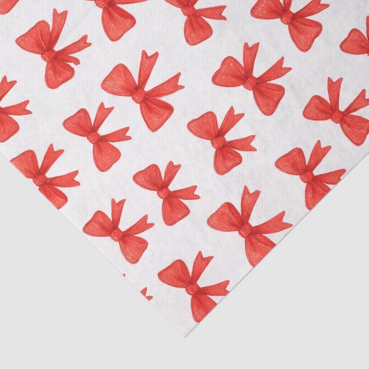 Red Bow Doodle Warmth Festive Playful 薄葉紙 (詳細)