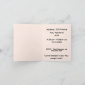 Red Bow Folded Party Invitation 招待状 (内部)