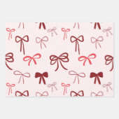 Red Bow Gift Wrapping Paper ラッピングペーパーシート (正面2)