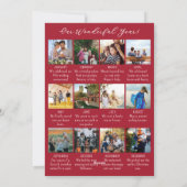 Red Bow & Greenery年レビューMerry Christmas シーズンカード (裏面)