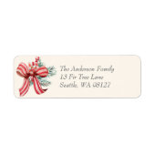 Red Bow Holiday ラベル (正面)