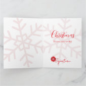 Red Bow Holiday Christmas Card カード (内部)