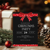 Red Bow Holiday Christmas Dinner 招待状