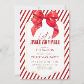 Red Bow Holiday Jingle and Mingle Christmas Party 招待状 (正面)