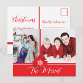 Red Bow Holiday Postcard シーズンポストカード (正面/裏面)