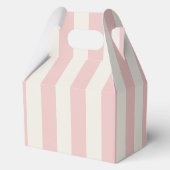 Red Bow & Pink Stripes Baby Shower フェイバーボックス (裏面)