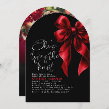 Red Bow She's Tying the Knot Bridal Shower Photo