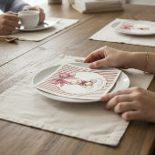 Red Bow Teddy Bear Baby Shower Napkins スタンダードカクテルナプキン