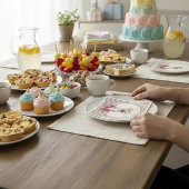 Red Bow Teddy Bear Baby Shower Napkins スタンダードカクテルナプキン