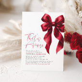 Red Bow That's Amore Bridal Shower Invitation 招待状