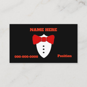 Red Bow Tie、Tux、情報の追加 名刺