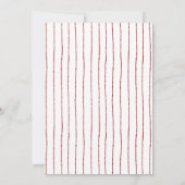 Red Bow Watercolor Merry Little Friendsmas 招待状 (裏面)