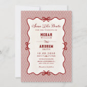 Red bow wedding  招待状 (正面)