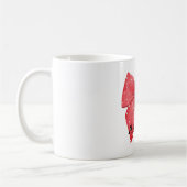 Red Bow White Dots コーヒーマグカップ (左)