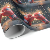 Red Boxing Gloves For USA 250th Birthday ラッピングペーパー (ロールコーナー)