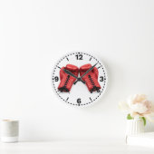 Red Boxing Gloves Wall Clock, Boxing Clock Face ラウンド壁時計 (ホーム)