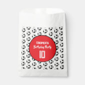 Red Boy Soccer Birthday Party フェイバーバッグ (正面)