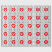 Red Boy Soccer Birthday Party ラッピングペーパー (フラット)